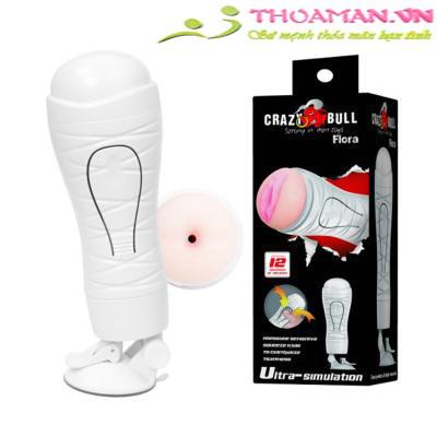 Âm đạo gắn tường 12 chế độ rung Crazy Bull Flora