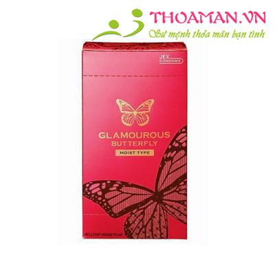 Bao cao su Jex Glamcurous Butterfly moist 1000-hộp 12c