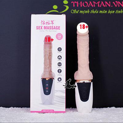Dương vật giả cao cấp rung thụt nhiệt mềm mịn như thật
