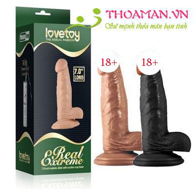 Dương vật giả có đế hít tường Lovetoy Real Extreme 7.0 inch