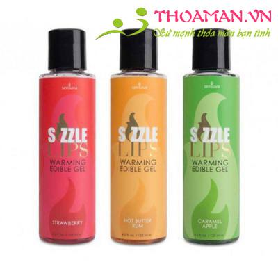 Gel mát xa làm nóng cơ thể nếm được Sensuva Sizzle Lips