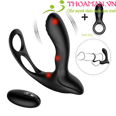 Máy rung kích thích hậu môn có nhiệt rung điều khiển từ xa