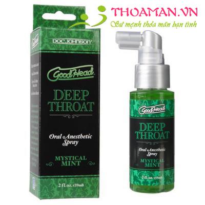 Nước xịt DEEP THROAT chống nôn ọe, khử hôi khi quan hệ bằng miệng
